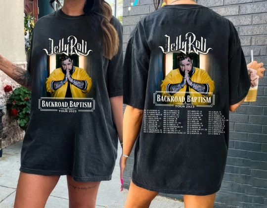 Jelly Roll 2023 Tour Shirt, Backroad Baptism Tour Shirt, Jelly Roll Merch Shirt