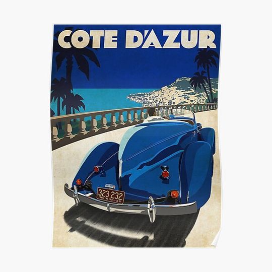 Discover Cote D Azur Travel Premium Matte Vertical Poster