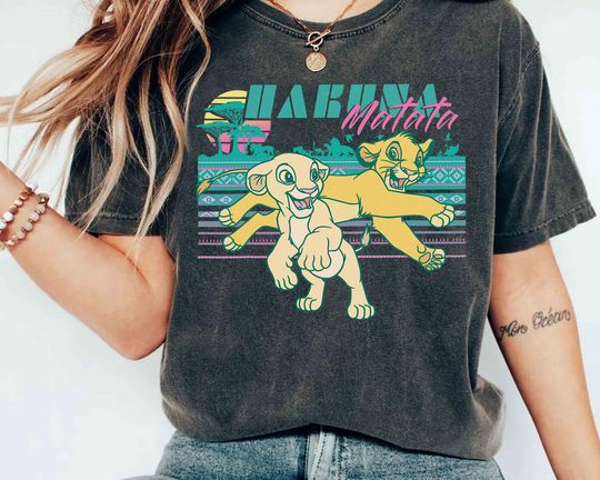 Disney Lion King Retro Simba & Nala 90s Hakuna Matata Retro Shirt
