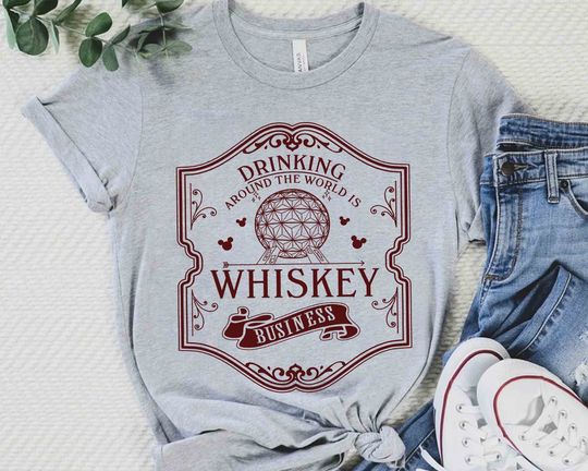 Disney Epcot Drinking Around The World Shirt, Whiskey Retro Tee, WDW Magic Kingdom Disneyland