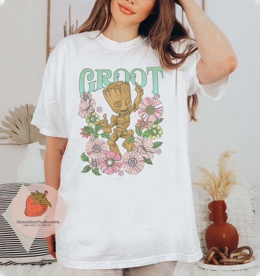 Groot Flower shirt, I'm Groot Tee, Guardians Of The Galaxy Tee Disney Trip 2023