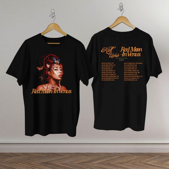 Kali Uchis Red Moon in Venus Tour 2023 T-shirt Gift For Men, Tour 2023 Shirt