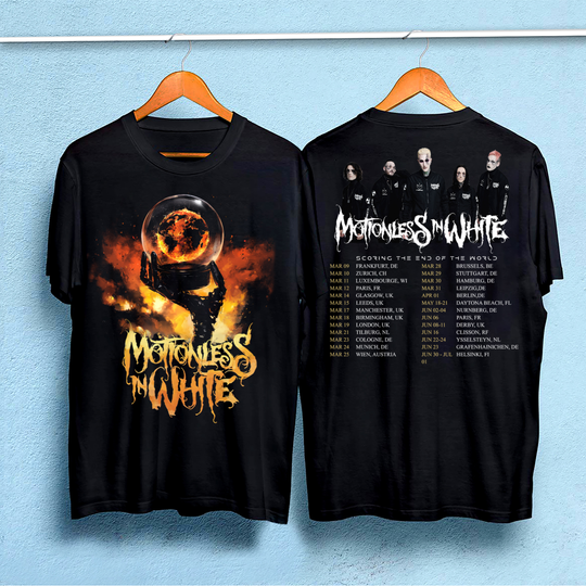 Motionless In White Scoring The End Of The World Uk Europe Tour T-shirt
