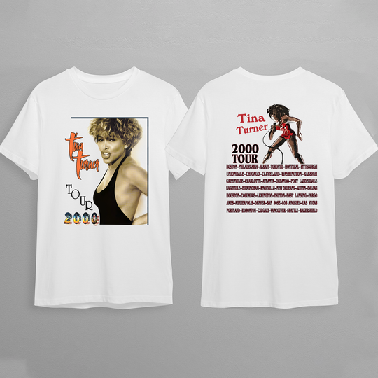Tina Turner 2000 Tour Concert T-Shirt, Tina Turner Graphic