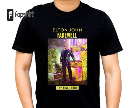 Elton John Farewel Tour T Shirt, Vintage Elton John Shirt, World Tour Shirt, Gift For Fan, Music 2023 Tour Shirt