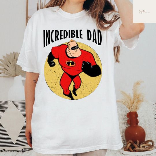 Disney Pixars, The Incredibles Shirt, Disney Super Dad T-Shirt,