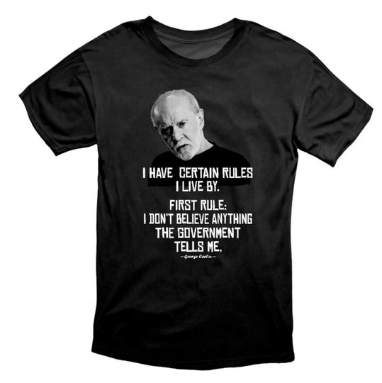 Discover George Carlin Government Lies T-Shirt, George Carlin Tour Shirt