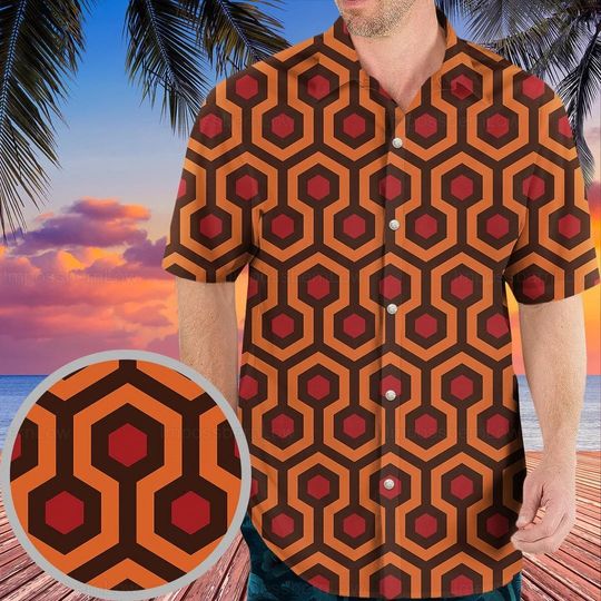 The Shining Overlook Hotel Button Shirt, The Shining Shirt, Overlook Hotel Men Shirt, Summer Shirt