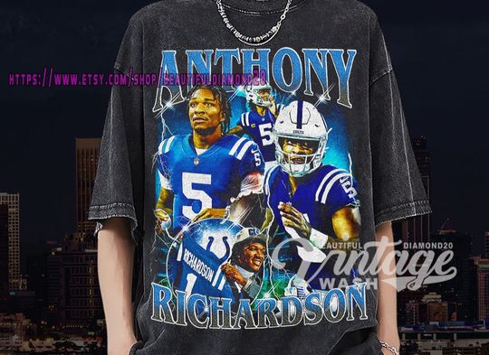 Vintage Wash Anthony Richardson Colts Shirt