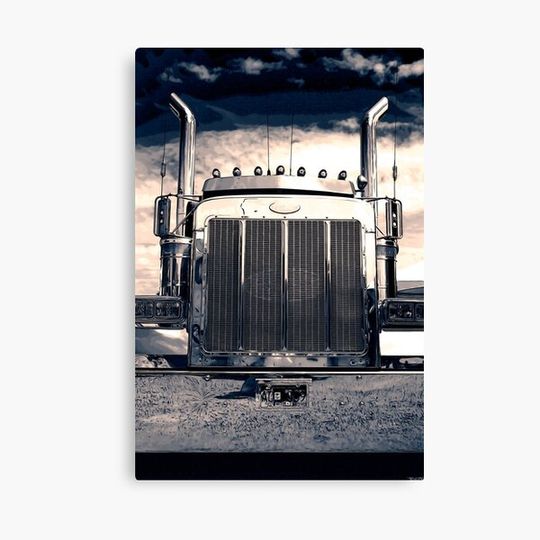 Peterbilt at Night Canvas