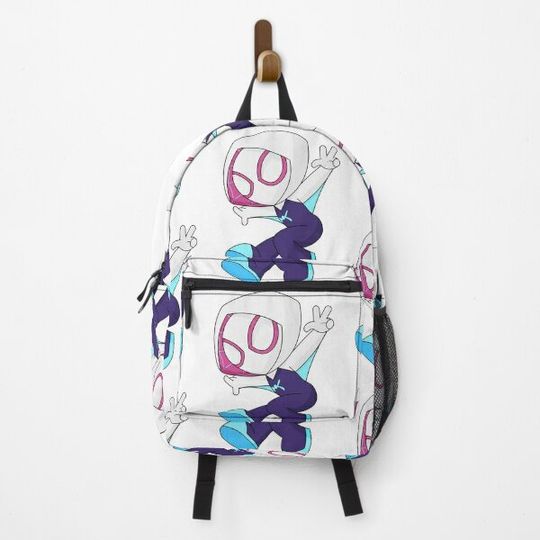 Ghost spider girl, cute baby spidey girl, grl pwr, cartoon ghost kids t-shirt Backpack