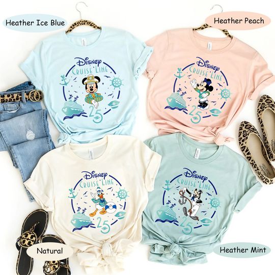 Disney Cruise Line 25th Anniversary Shirt, Silver Anniversary At Sea, Family Cruise