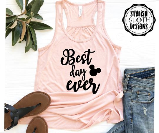 Best day ever flowly Tank, Mickey mouse Disney tank