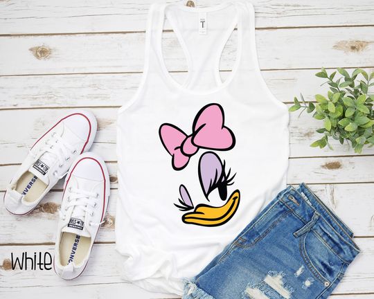 Daisy Duck Color Portrait Women's Racerback Tank |  Disney Daffy Duck