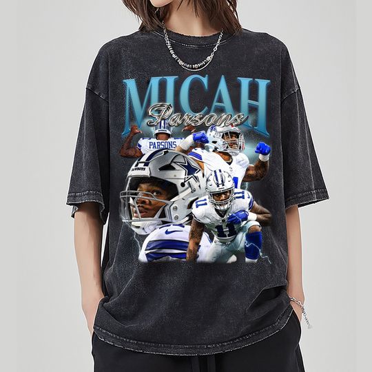 Micah Parsons Vintage Shirt, Outside Linebacker Retro 90's T-Shirt