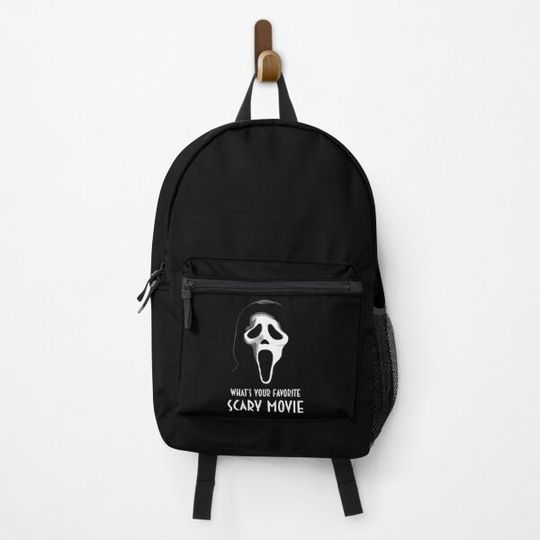 ghostface whats your favorite scary movie halloween Backpack