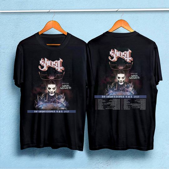 Ghost Imperatour Tour 2023 T-Shirt, Ghost Tour Shirt, Rock Music Band Tour 2023 Double Sided Shirt