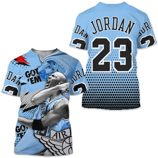 Goat Number 23 Unisex Sneaker Shirt Match Retro University Blue 5s Tee