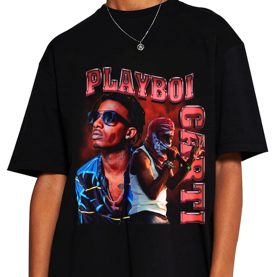 Playboy Carti Whole Lotta Red Vintage Style Hip Hop Rap T-Shirt