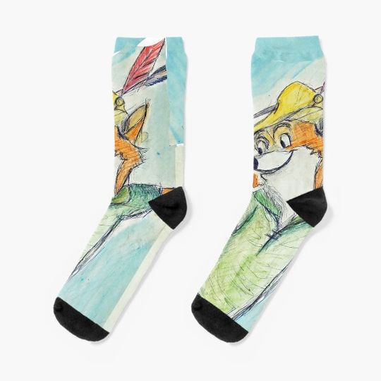Cartoon Robin Hood Socks