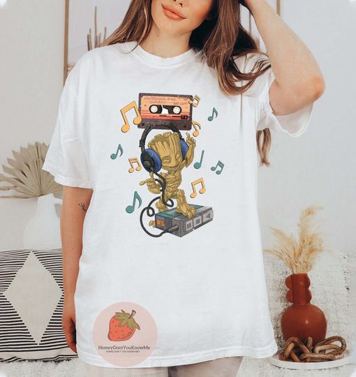 Groot cassette tape Dance shirt, Marvel Guardians Of The Galaxy Groot T-Shirt, Disneyland Vacation Trip Shirt, Groot Shirt