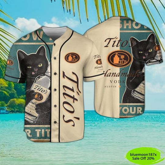 Titos Vodka Baseball Shirt, Titos Vodka Baseball Jersey
