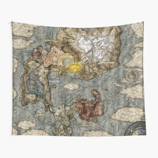 Elden ring Hi Res map Tapestry