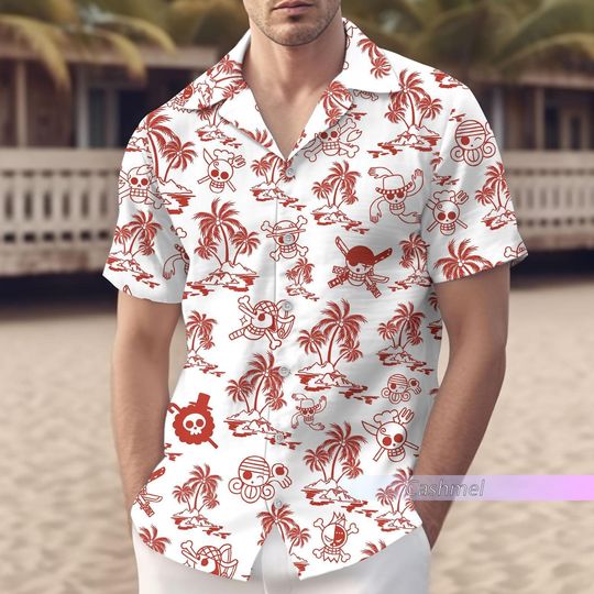 One Piece Hawaiian Shirt, One Piece Shirt, One Piece Button Shirt, One Piece Gift, Anime