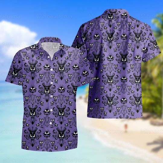 Haunted Mansion Button Shirt, Haunted Mansion Hawaiian Shirt, Disney Family Vacation