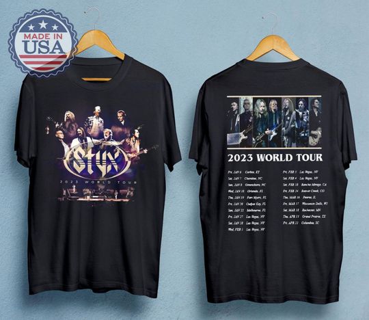 Discover 2023 Styxs World Tour T-Shirt, Styxs North American Tour 2023 T-Shirt, Styxs Tour 2023 T-Shirt, Music Tour 2023 T-Shirt