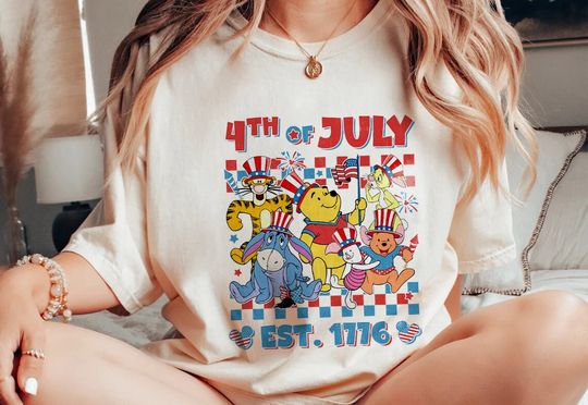 Disney Winnie the pooh and Friends 4th of July Shirt, Disney Happy Fourth of July, American Freedom
