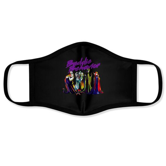 Disney Villains Baddie Behavior Face Masks
