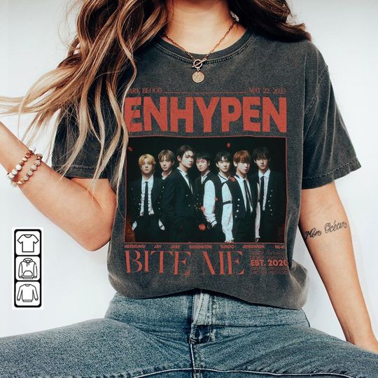 Enhypen Kpop Shirt, Dark Blood Album Tee, Enhypen Tee