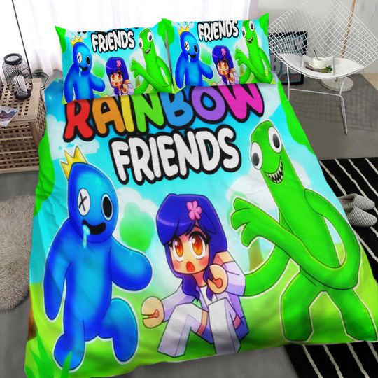 Rainbow Friends Duvet Cover Pillow Cover Bedding Set