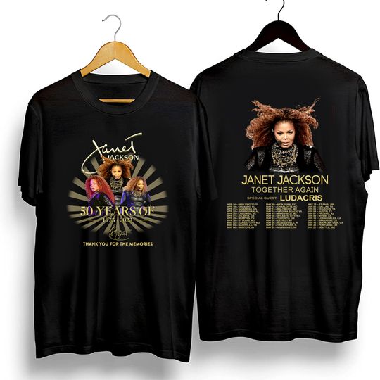 Janet Jackson Together Again Tour 2023 T-Shirt, Janet Jackson Fan Gifts