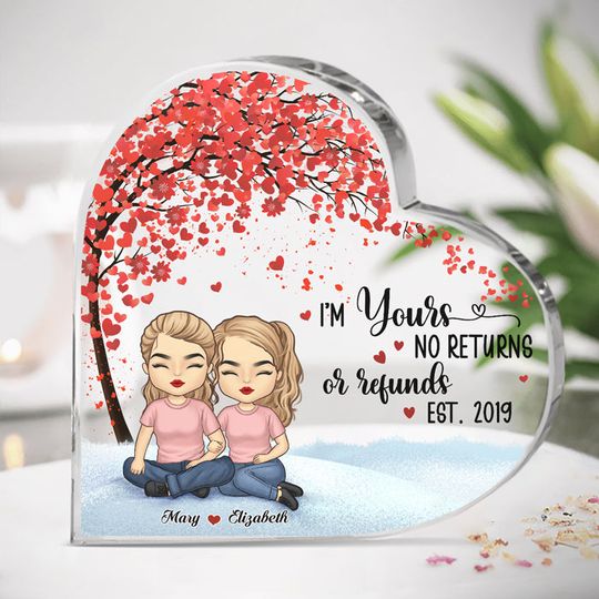 Since We've Been Together - Couple Personalized Custom Heart Shaped Acrylic Plaque