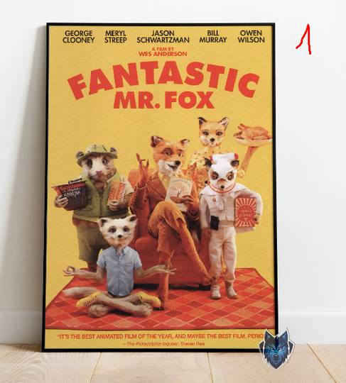 Fantastic Mr Fox Poster, Mrs Fox Wall Art