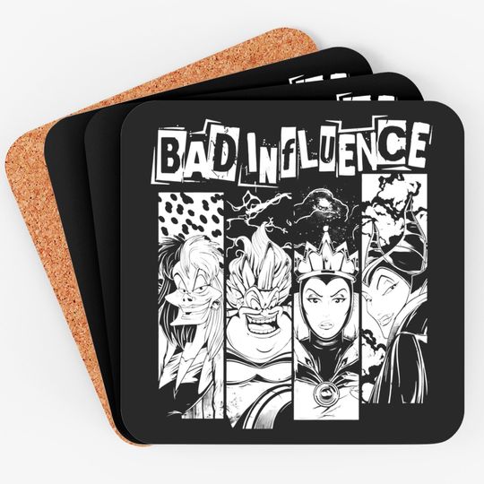 Retro Disney Villains Maleficent Ursula Evil Queen Hades Coasters