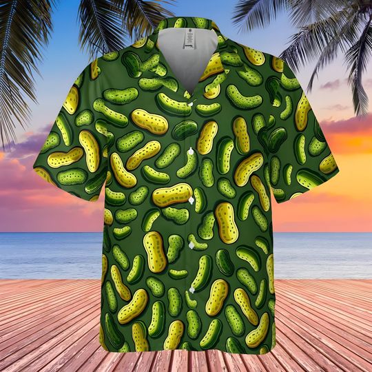 Pickle Hawaiian Shirt | Tropical Funny Summer Mens Wear Beach Shirt