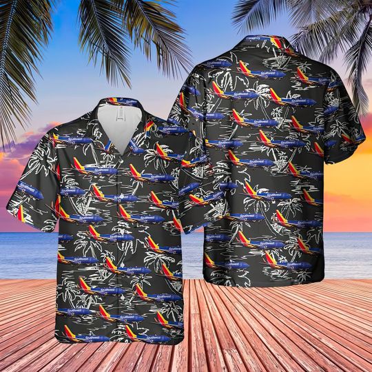Southwest Airlines Boeing 737-7H4 Hawaiian Shirt, 3D Hawaiian Aloha Shirt, Summer Beach Shirt