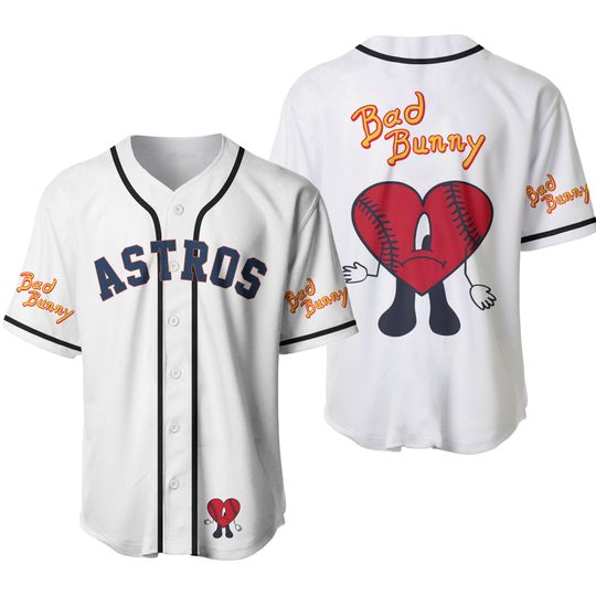 Bunny Astros Jersey Shirt, Bad Bunny Baseball Jersey