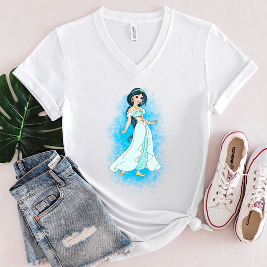 Princess Jasmine Shirt - Disney Watercolor Princess Shirt