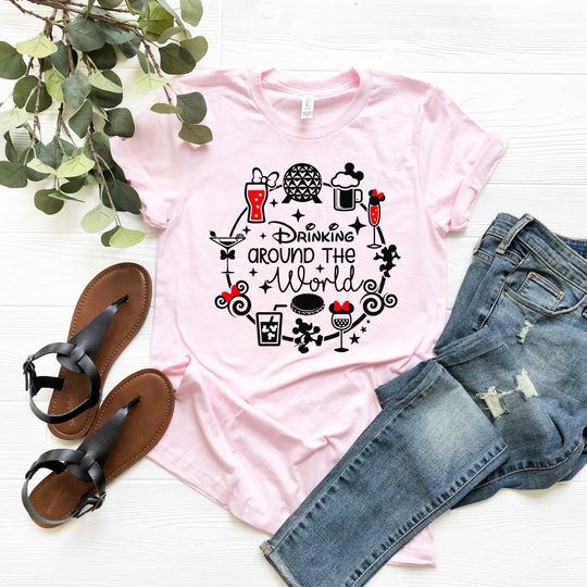 Drinking Around The World, Snacking Around The World, Epcot Cool Shirts, Disney Fun Shirts