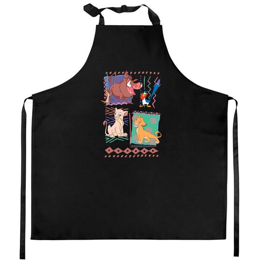 Vintage Disney Lion King Comfort Colors Kitchen Aprons, Simba Kitchen Aprons