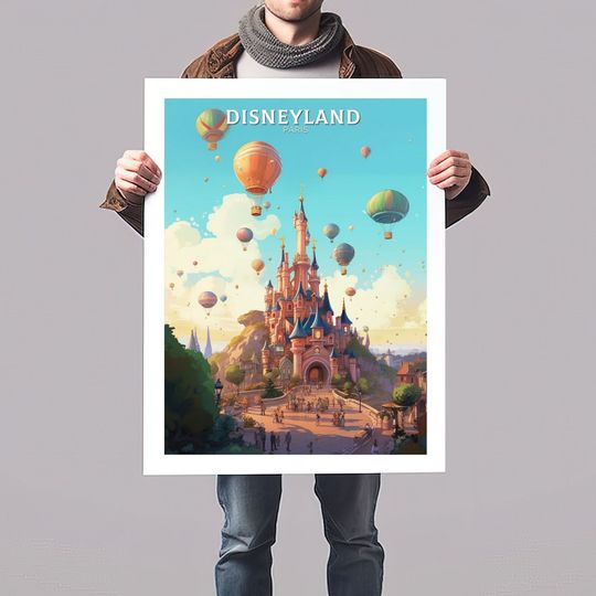 Disneyland Travel Print | Disneyland Poster  Disneyland Wall Art | Disneyland Paris