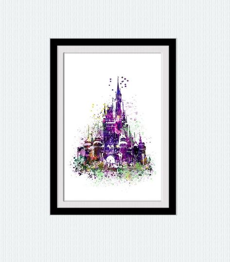 Disney castle Magic castle print Princess castle Disney wall decor Disney poster Nursery art