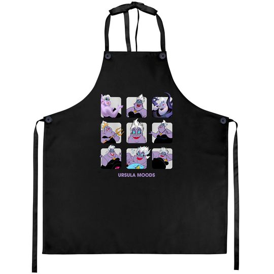 Disney Villains Ursula Moods Aprons, Disney The Little Mermaid Aprons
