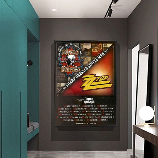 Lynyrd Skynyrd ZZ Top Tour 2023 Poster