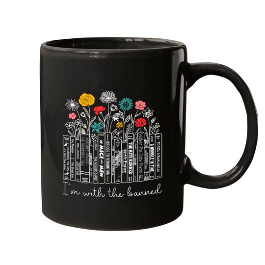 Discover Book Mugs, I'm With The Banned Reading Books, Book Gift Mugs