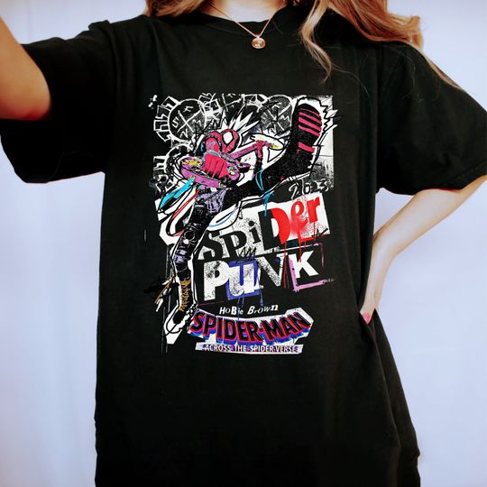 Retro Spider Punk Comfort Colors Shirt, Spider man 2023 Shirt,